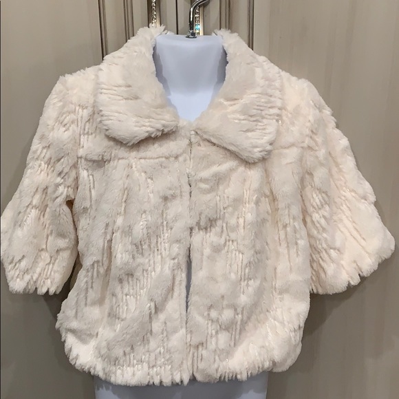 Peace of cake faux fur sequin jacket size 2/4 - Picture 1 of 8